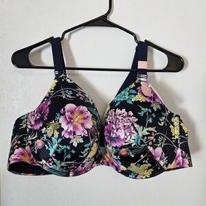 Cacique Lane Bryant Boost Plunge Back Smoother Floral Print Bra NWT